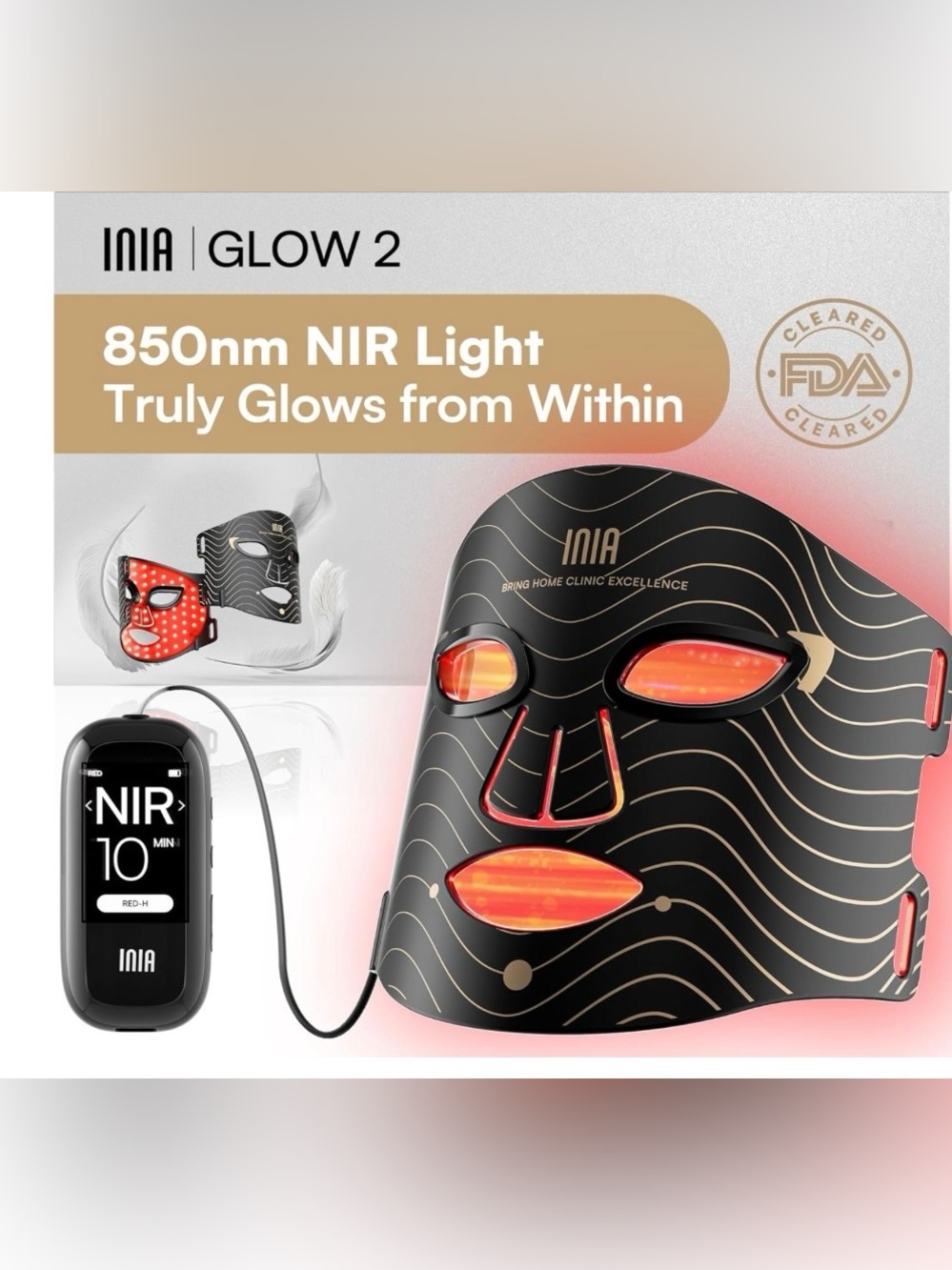 INIA Red Light Therapy Mask